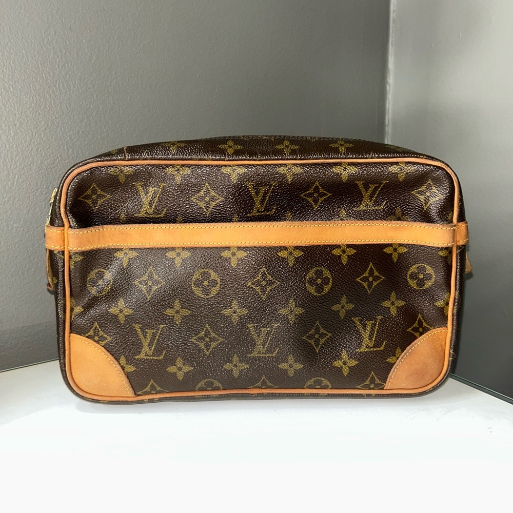 Vintage Louis Vuitton Monogram Compiègne 28 Clutch Bag 861 w/ LV Dust Bag